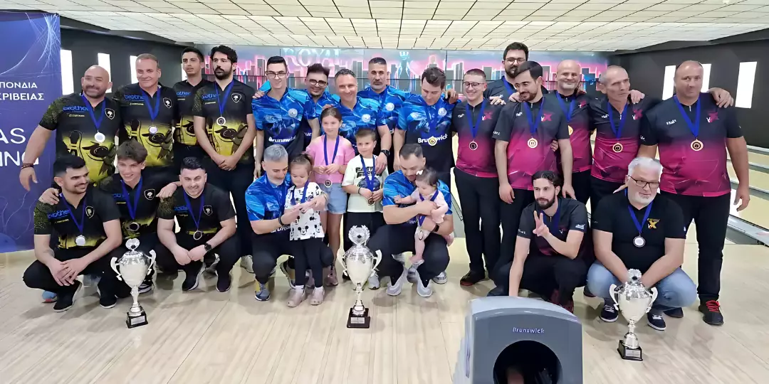 "ASM Dafnis" Triumphs at Greece's Men's Teams Bowling Championship